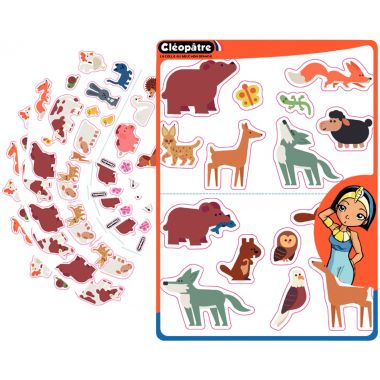 Pochette de 240 gommettes animaux