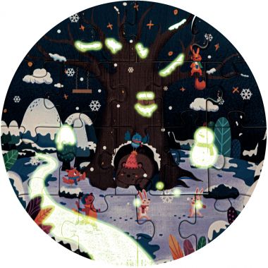 Puzzles en bois sur chevalet, les 4 saisons
