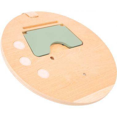 Panneau d'activités rond en bois