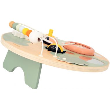 Panneau d'activités rond en bois