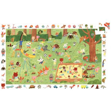 Puzzle d’observation 35 pièces, le square des amis