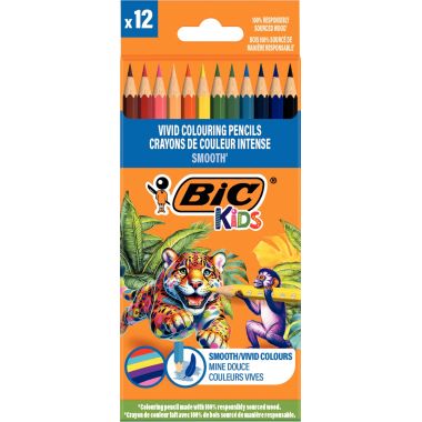 Etui de 12 crayons de couleur Smooth assortis