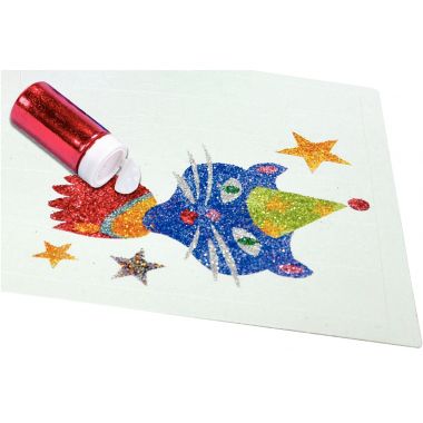Shaker de paillettes biodégradables 6x22grammes coloris assortis