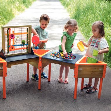 Lot de 3 tables d'activités avec 2 plateaux