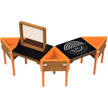 Lot de 3 tables d'activités avec 2 plateaux