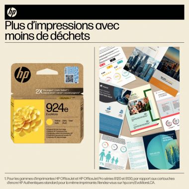 HP 924e cartouche d'encre jaune haute capacité authentique (4K0U9NE)