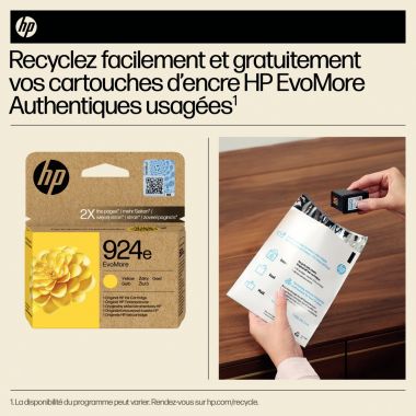 HP 924e cartouche d'encre jaune haute capacité authentique (4K0U9NE)