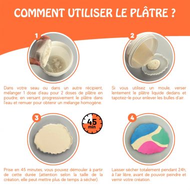 Cléopâtre - Seau de 5 kg de plâtre à mouler coloris blanc - 209113-A