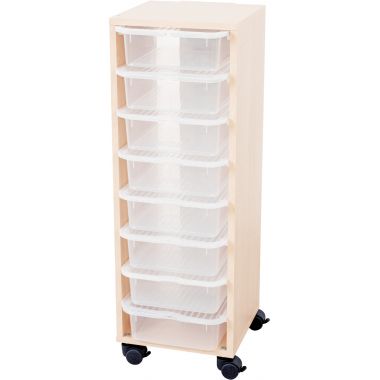 Meuble + 8 bacs en plastique hauteur 97cm