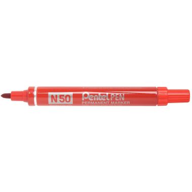 Pentel - Marqueur permanent N50 pointe ogive rouge - N50-B