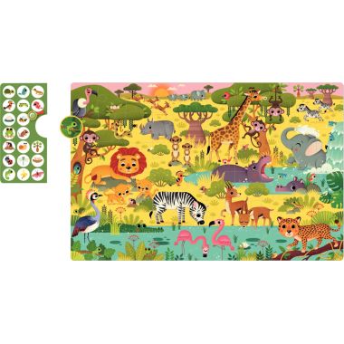 Puzzle d'observation 60 pièces, la savane