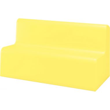 Canapé en PVC 135x60x68cm jaune