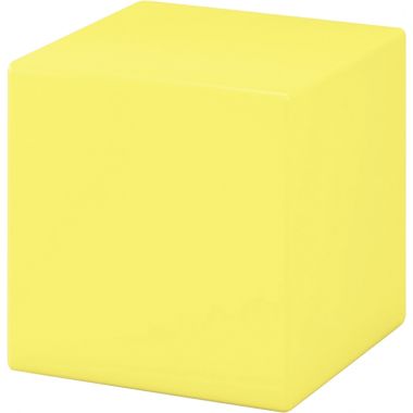 Pouf carré en PVC 36x36cm jaune
