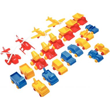 Lot de 22 véhicules en plastique assortis