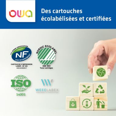 OWA Armor cartouche laser jaune haute capacité compatible Canon 055H