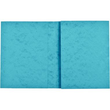 Lot de 10 protèges cahiers 2 rabats 24x32cm carte lustrée coloris bleu