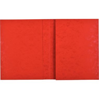 Lot de 10 protèges cahiers 2 rabats 24x32cm carte lustrée coloris rouge