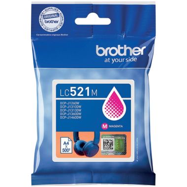 Brother CASQUE cartouche d'encre magenta authentique LC521M