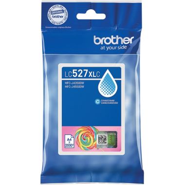 Brother SUCETTE cartouche d'encre cyan authentique LC527XLC
