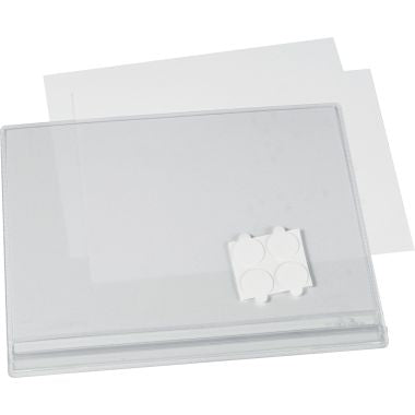 Sachet de 5 pochettes d'affichage étanches adhésives transparentes A5