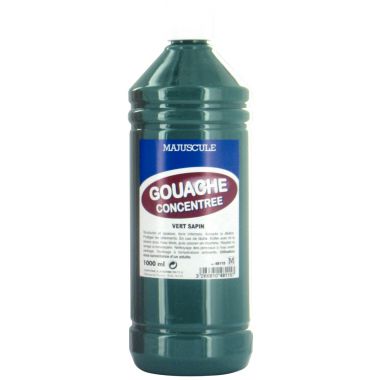 Flacon 1L de gouache concentrée MAJUSCULE,coloris vert sapin
