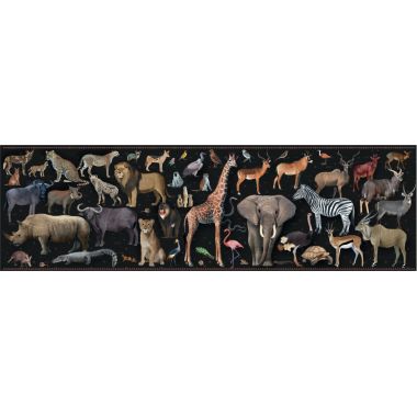Puzzle panoramique 200 pièces, les animaux menacés