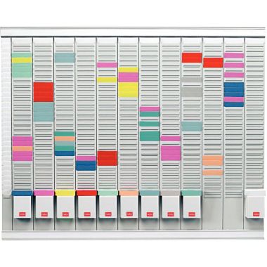 Paquet de 100 fiche planning indice 2 bleu clair