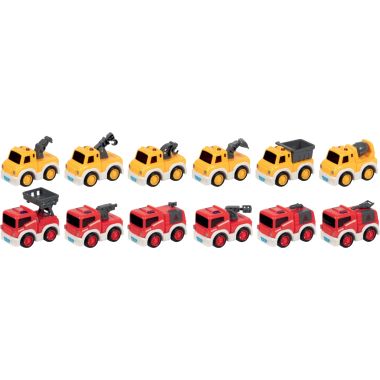 Lot de 12 véhicules à friction assortis