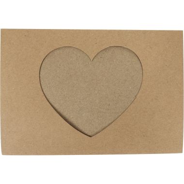 Lot de 10 etui photo coeur en carton avec chevalet
