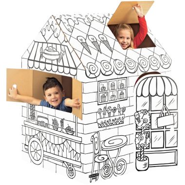 Maison géante à monter carton blanc