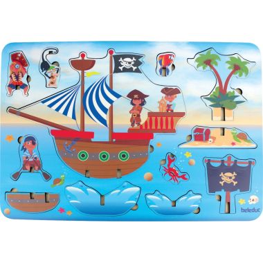 Encastrement 3D en bois, les pirates