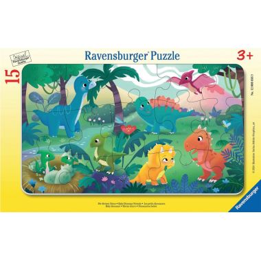 Puzzle à cadre 15 pièces, les petits dinosaures