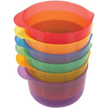 Paquet de 6 bols verseurs diamètre 13.5cm assortis