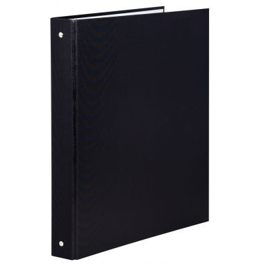 Classeur 4 anneaux en carton plastifié, format A4, dos 4 cm, noir