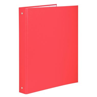 Classeur 4 anneaux en carton plastifié, format A4, dos 4 cm, rouge