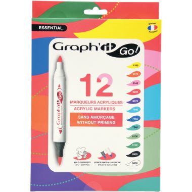 Pochette de 12 marqueurs Graph It essential