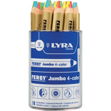 Pot de 18 crayons Jumbo 4 Color arc en ciel