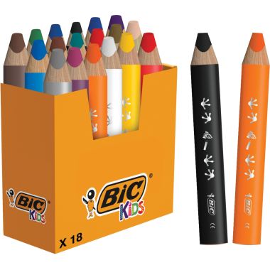 Pot de 18 crayons multisurface Baby assortis