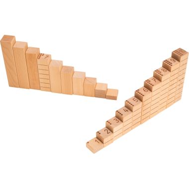 Boite 29 blocs numériques en bois