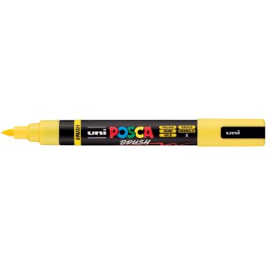 Marqueur Posca pointe moyenne Brush jaune