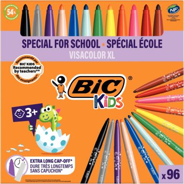 Bic- Classpack de 96 feutres Visacolor XL assortis - 526295