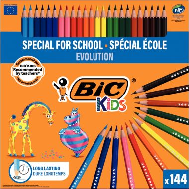 Classpack de 144 crayons de couleur Évolution assortis