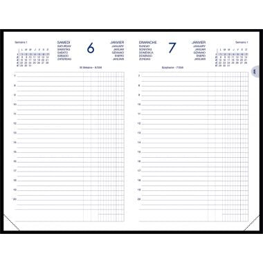 Agenda comptoir euro/centimes noir