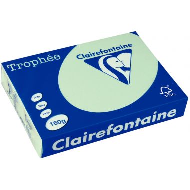 Paquet de 250 feuilles format A3 160g vert CLAIREFONTAINE TROPHEE