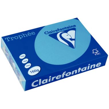 Clairefontaine Trophee - Paquet de 250 feuilles format A3 160g bleu turquoise  - 1015PC