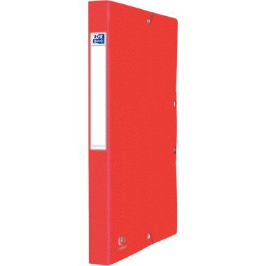 Boite de classement en carte grainée EUROFOLIO+ dos 2,5 cm, rouge