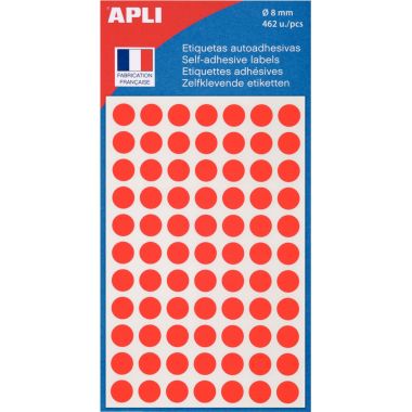 Agipa - Etui de 462 pastilles de couleur diamètre 8mm rouge - 111833