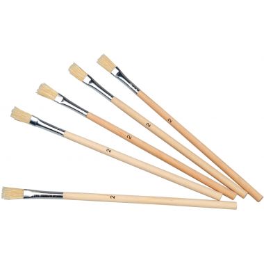 Lot de 10 pinceaux de colle manche en bois