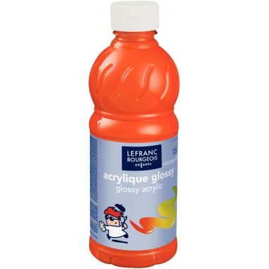 Flacon 500ml d'acrylique Glossy Lefranc Bourgeois, orange