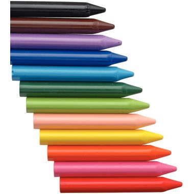 Étui de 12 craies Plastidécor triangulaires assorties